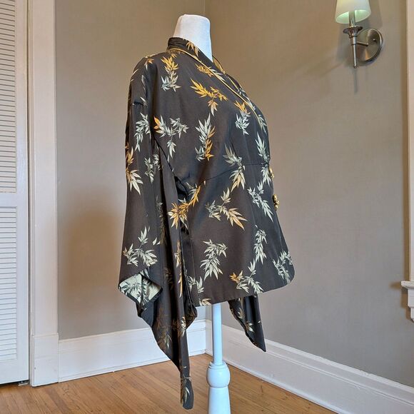 Vintage 90s Sue Wong Silk Blend Kimono Top, Whimsigoth Fairycore, Size Medium - Picture 4 of 8
